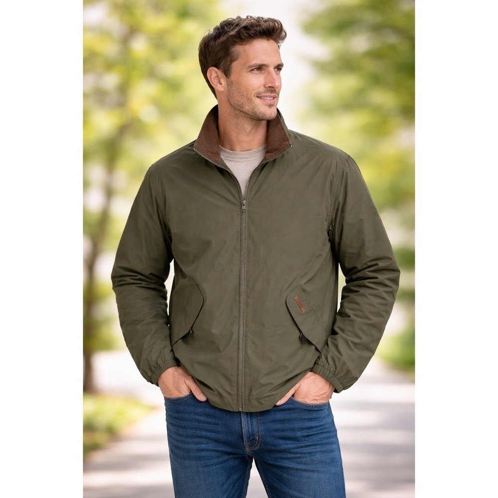 Barbour Jacket Olive Green Mens size XXL Lightweight‎ Zip Front